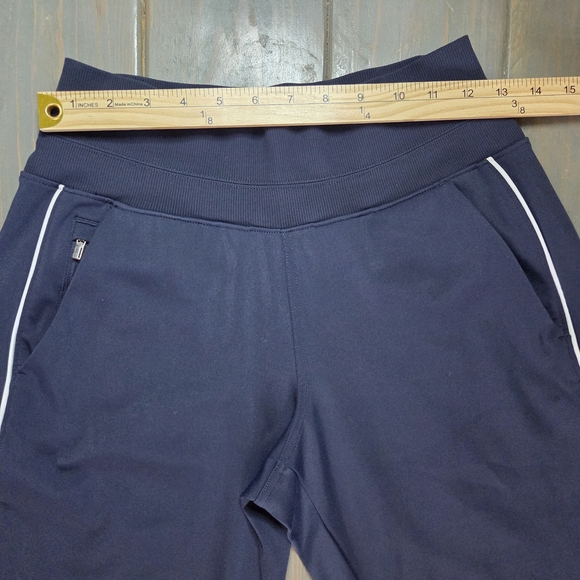 Athleta Navy Joggers XS Stripe Zip Pocket Athletic Pants - Picture 6 of 10